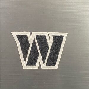 Washington Commanders Patch - Alternate Logo Color. Approx size: 3 inch x 2 inch